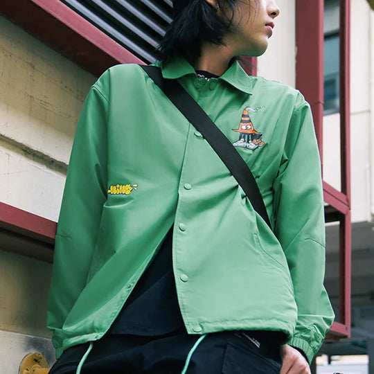 Li-Ning x Persue Crossover Cartoon Pattern Printing Long Sleeves Jacket 'Green' AFDS097-1