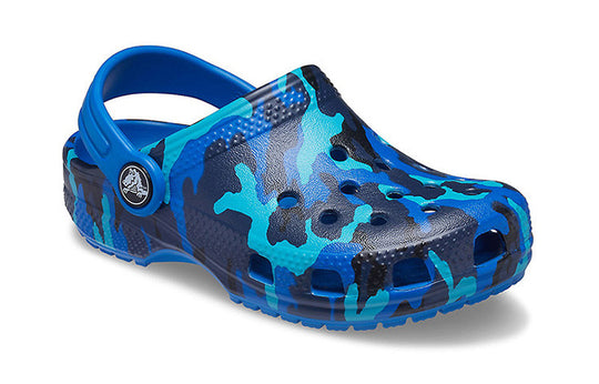 (PS) Crocs Camouflage Printing Beach Blue Sandals 205813-4JL