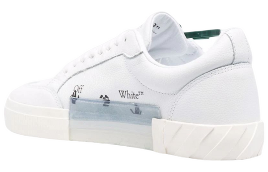 Off-White Low Vulcanized Canvas Sneaker 'White Green' OMIA085C99LEA0010100