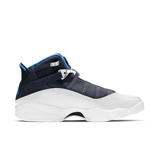 Air Jordan 6 Rings Obsidian 'White Blue' 322992-401 Big Kids Basketball Shoes  -  KICKS CREW