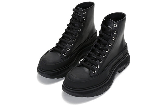 Alexander McQueen Tread Slick Lace Up Boot 'Triple Black Leather' 627206WHZ621081