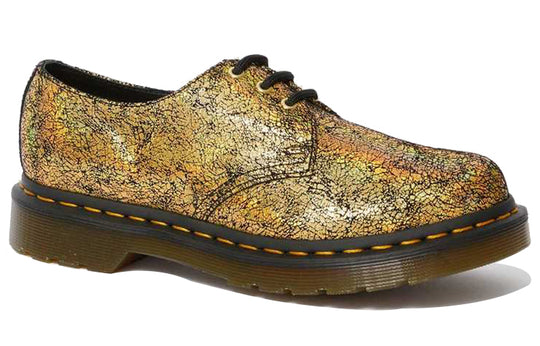 (WMNS) Dr. Martens 1461 Metallic Leather Oxford Shoes 'Iridescent Crackle - Gold' 25729710