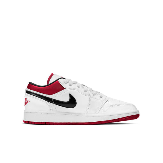(GS) Air Jordan 1 Low 'White Gym Red' 553560-118 Big Kids Basketball Shoes  -  KICKS CREW