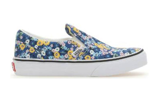 (GS) Vans Slip-On Floral Shoes 'Blue Yellow' VN0A7Q5GAS2