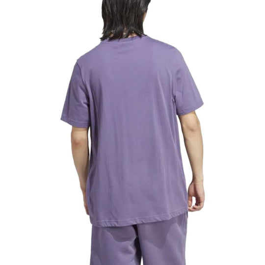 KICKS Trefoil adidas Originals \'Purple\' CREW Essentials T-Shirt - IA4868