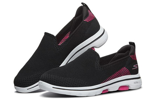 (WMNS) Skechers Go Walk 5 Loafers 'Black Pink Red' 15900-BKPK