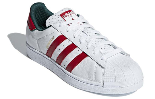 adidas Originals Superstar Shoes 'White University Red Green' D96974