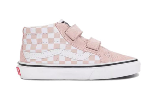 (PS) Vans SK8-MID Checkboard Shoes 'Pink White' VN00018TBQL