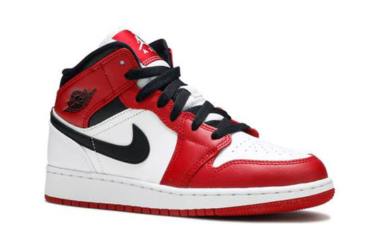 (GS) Air Jordan 1 Mid 'Chicago' 554725-173 Big Kids Basketball Shoes  -  KICKS CREW