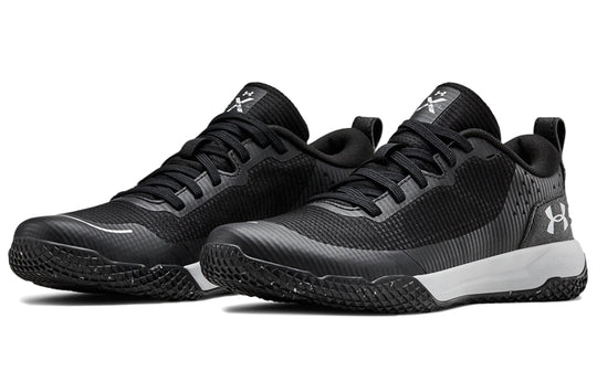 (GS) Under Armour X Level Mainshock Splatter Sneakers Black/White 3022523-002