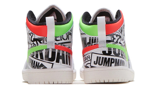 (PS) Air Jordan 1 Mid 'All Over Logos' 640734-143 Retro Basketball Shoes  -  KICKS CREW