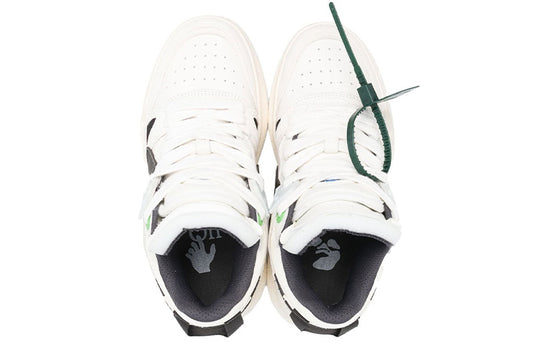 (WMNS) Off-White Sponge Mid-Top Sneaker 'White Black' OWIA271F22LEA0010110