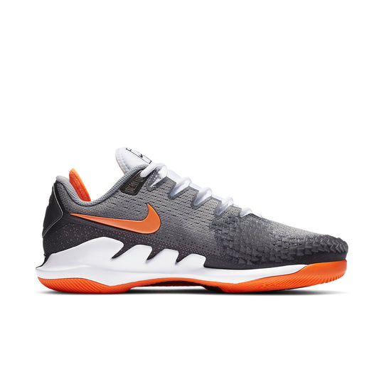 Nike Court Air Zoom Vapor X Knit HC 'Metallic Dark Grey Total Orange' AR0496-005