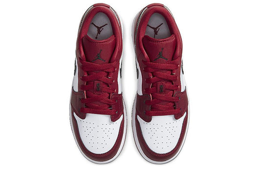(GS) Air Jordan 1 Low 'Noble Red' 553560-604 Big Kids Basketball Shoes  -  KICKS CREW