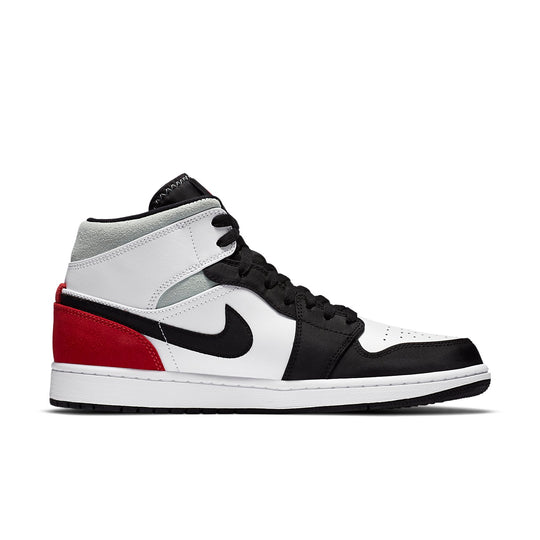Air Jordan 1 Mid SE 'Red Black Toe' 852542-100 Retro Basketball Shoes  -  KICKS CREW