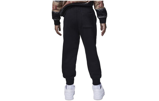 (GS) Air Jordan MJ Essentials Member Fleece Pants 'Black Red' FV5648-010