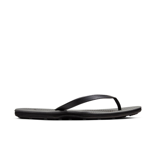 Nike Solarsoft Thong Black Gray Slippers 488160-090