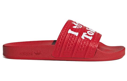 adidas originals Adilette Slides White/Red H67739