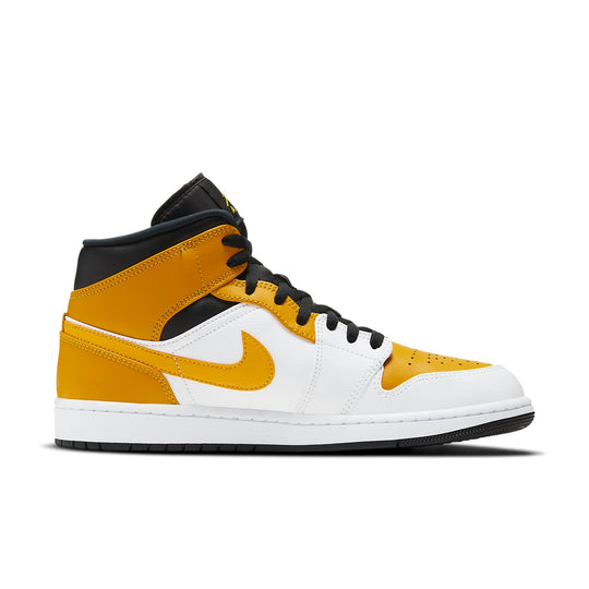 Air Jordan 1 Mid 'University Gold' 554724-170 Retro Basketball Shoes  -  KICKS CREW