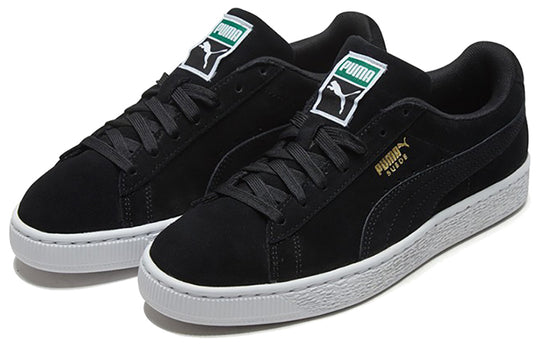 PUMA Suede Low Casual Board Shoes Black/Gold 352634-87