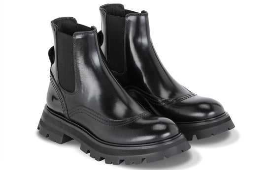 (WMNS) Alexander McQueen Wander Chelsea Boots 'Core Black' 666367WHZ84 ...
