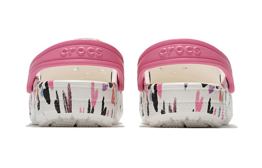 (PS) Crocs Multi-Color Pattern Shoe White 207000-100