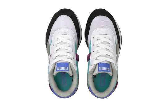 (PS) PUMA Future Rider Neon Running Shoes White/Blue/Black 368712-02