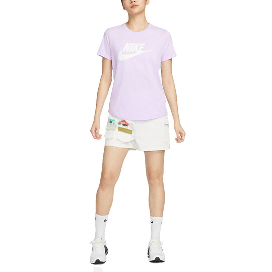 (WMNS) Nike Sportswear Essentials Logo T-Shirt (Asia Sizing) 'Purple' DX7907-545