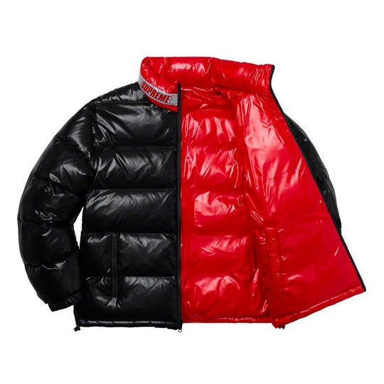 Supreme Shiny Reversible Puffy Jacket 'Black Red' SUP-SS20-164
