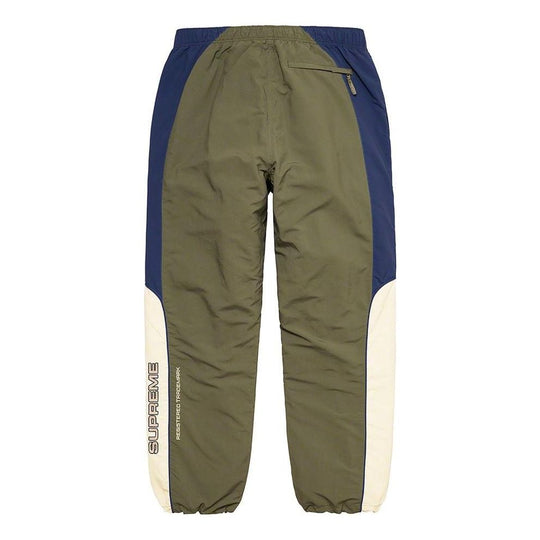 Supreme Paneled Track Pants 'Olive Green Blue White' SUP-FW22-731
