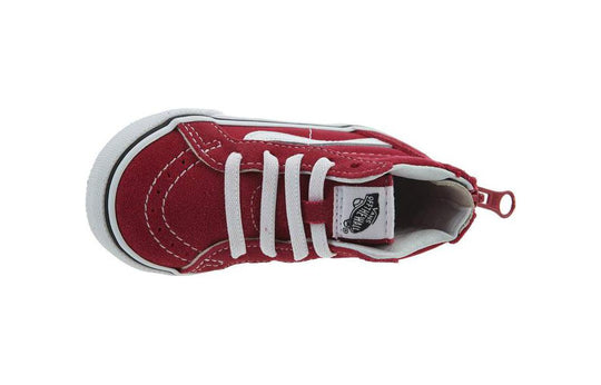(TD) Vans SK8-HI Zip Shoes 'Red White' VN0A32R3QR2 - KICKS CREW