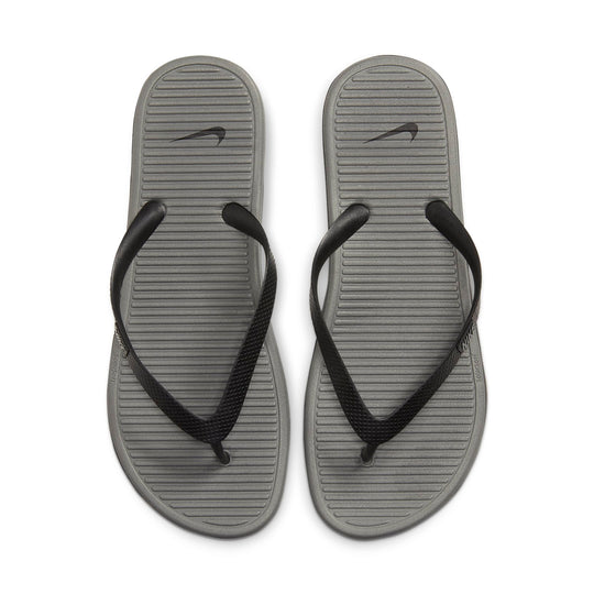 Nike Solarsoft Thong Black Gray Slippers 488160-090