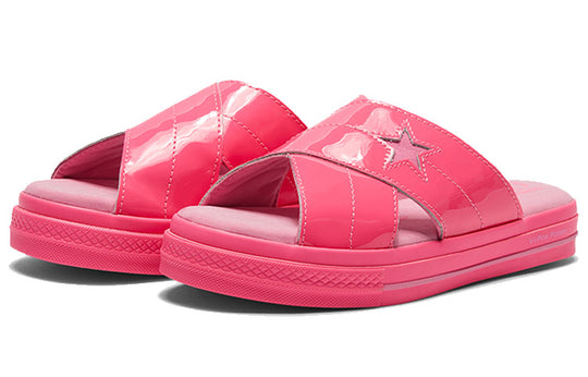 (WMNS) Converse OPI One Star Slide Retro Unisex Pink Slippers 565662C
