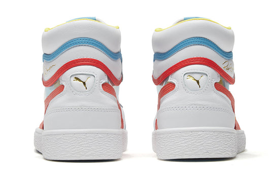 PUMA Ralph Sampson Mid Glass 'White/Hot Coral/Ethereal Blue' 371582-02