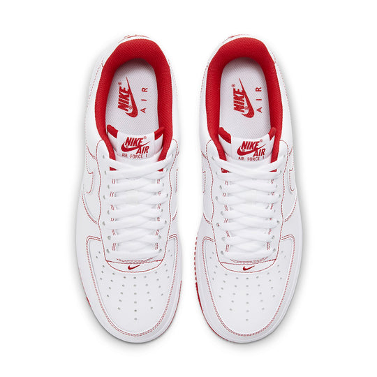 Nike Air Force 1 '07 'Contrast Stitch - White University Red' CV1724-100