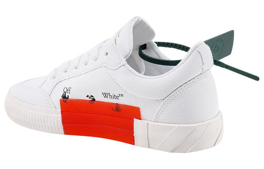 (WMNS) Off-White Vulc Low Canvas Sneaker 'White Black Orange' OWIA272C99FAB0020110