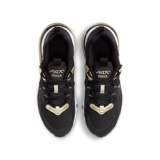 (GS) Nike Air Max 270 React 'Black Metallic Gold Star' BQ0103-018