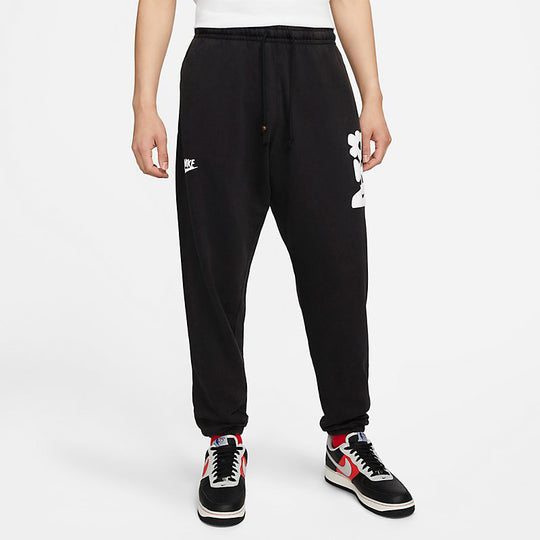 Nike NSW Washed French Terry Pants 'Black' DQ4176-010 - KICKS CREW