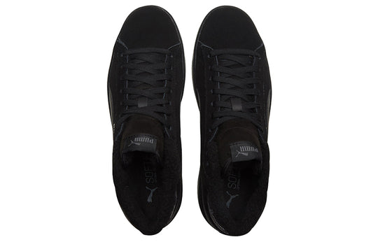 PUMA Smash V2 Mid Wtr Fleece Black Mid Board Shoes 366810-01