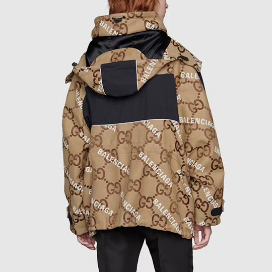Gucci x Balenciaga The Hacker Project Jumbo GG Jacket 'Beige Ebony' 676426-ZAH7K-9692