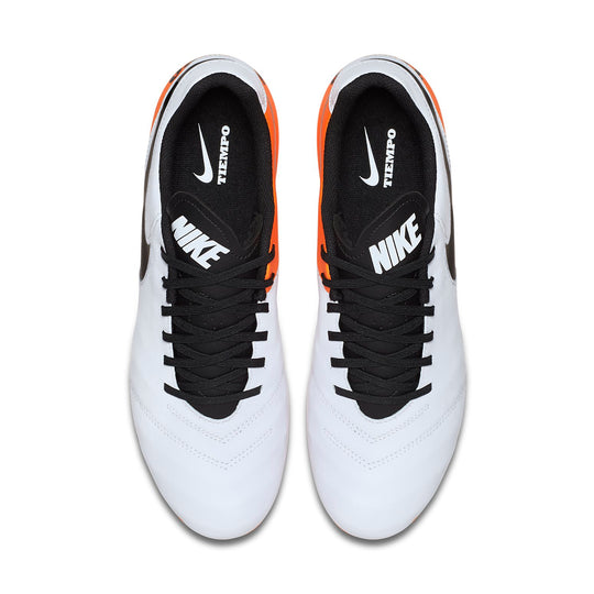 Nike Tiempo Genio II Leather Firm Ground 'White Orange' 819213-108