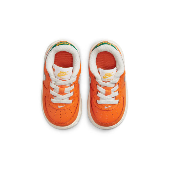 (TD) Nike Air Force 1 Low LV8 Skate Shoes Orange/White DQ5087-811