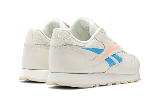 (WMNS) Reebok Classic Leather Sports Casual Shoes 'White Blue' DV8500