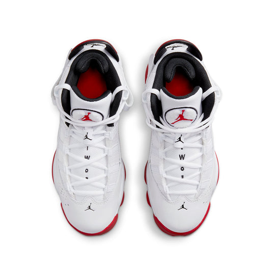(GS) Air Jordan 6 Rings 'White University Red' 323419-160