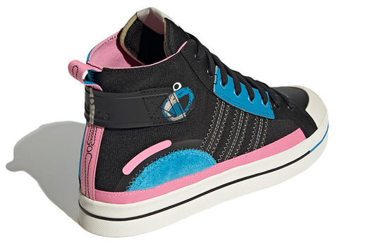 adidas neo City Canvas Hi SSJF x Sesame Street x JF 'Black Blue Pink' GY2189