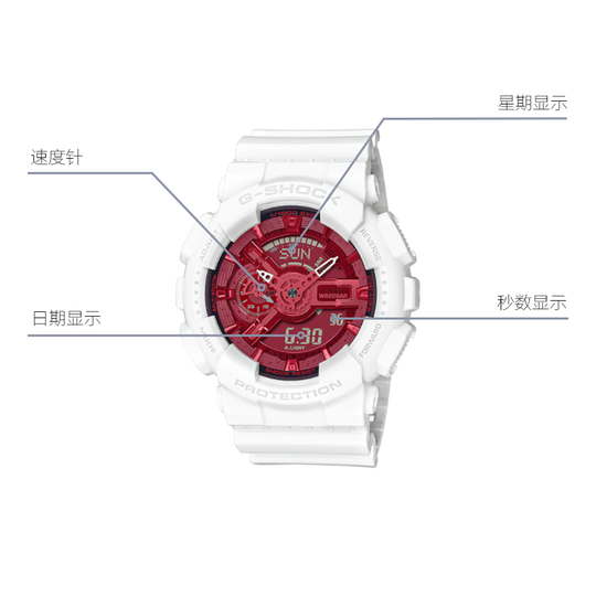 CASIO G-Shock Analog-Digital 'White' GA-110DBR-7A