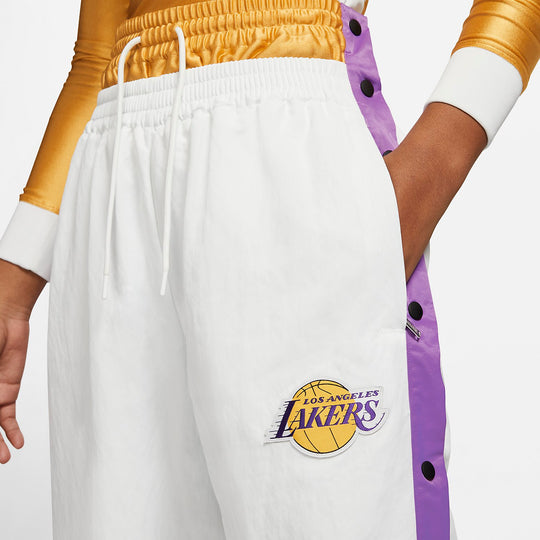 (WMNS) Nike x AMBUSH NBA Collection Tearaway Trousers 'Lakers - White' DB9570-121