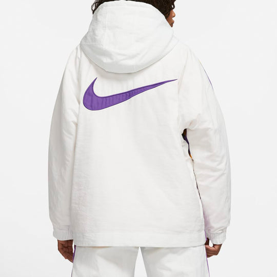 (WMNS) Nike x AMBUSH NBA Collection Jacket 'Lakers - White' DB9564-121