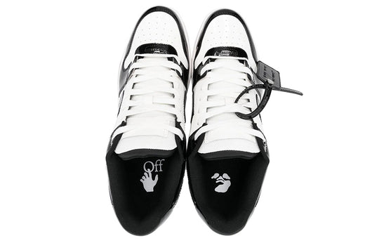 Off-White Out Of Office Low-Top Patent Sneaker 'Black White' OMIA189S22LEA0020110
