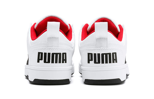 (GS) PUMA Rebound Layup Lo Low Top White/Red/Black 370490-01